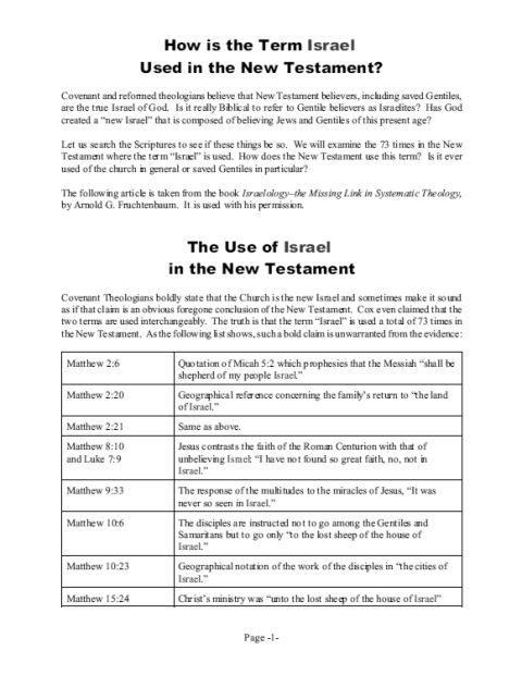 How is the term Israel used in the NT